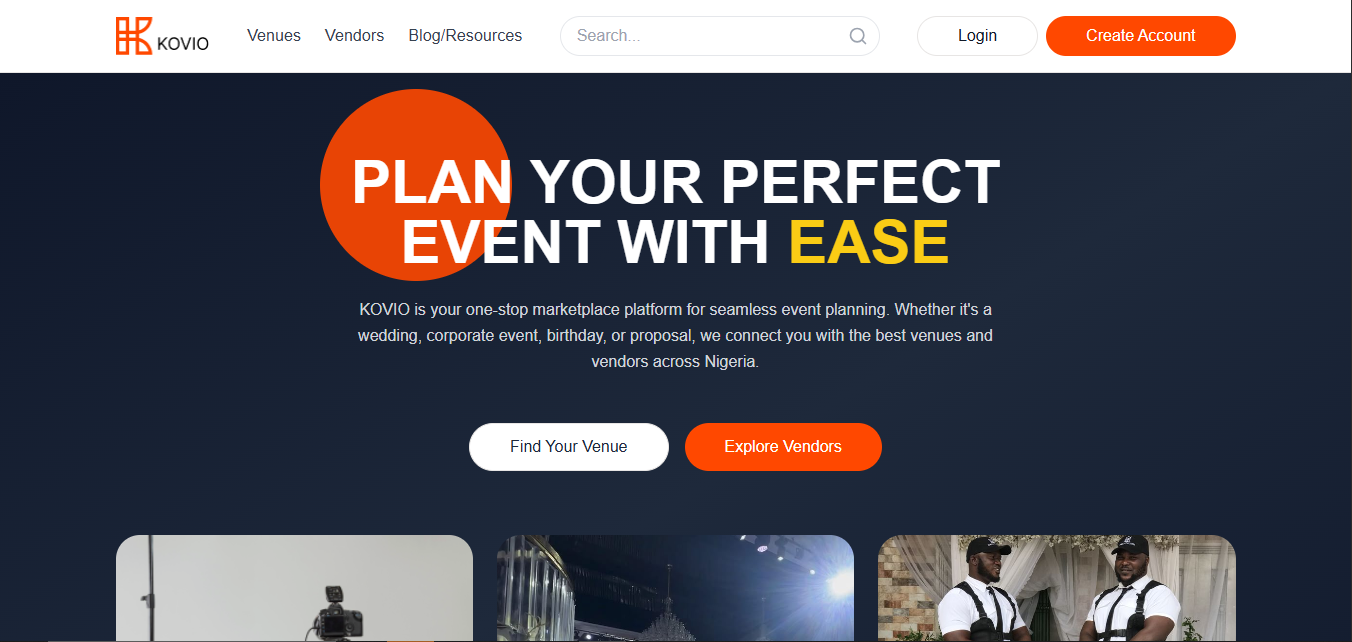 Kovio Event Marketplace